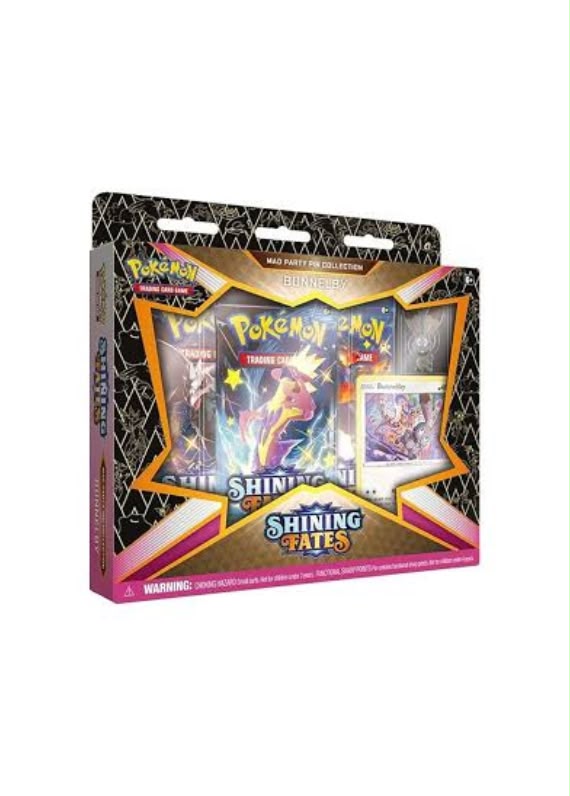 🐰 Pokémon TCG: Shining Fates – Mad Party Pin Collection: Bunnelby